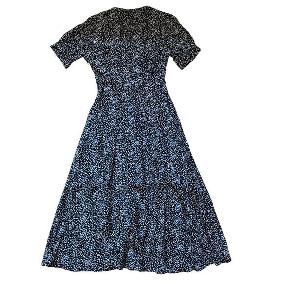 THE KOOPLES PARIS SUMMER DOT DRESS BLACK WHITE BLUE MIDI SIZE 0 - Picture 2 of 4